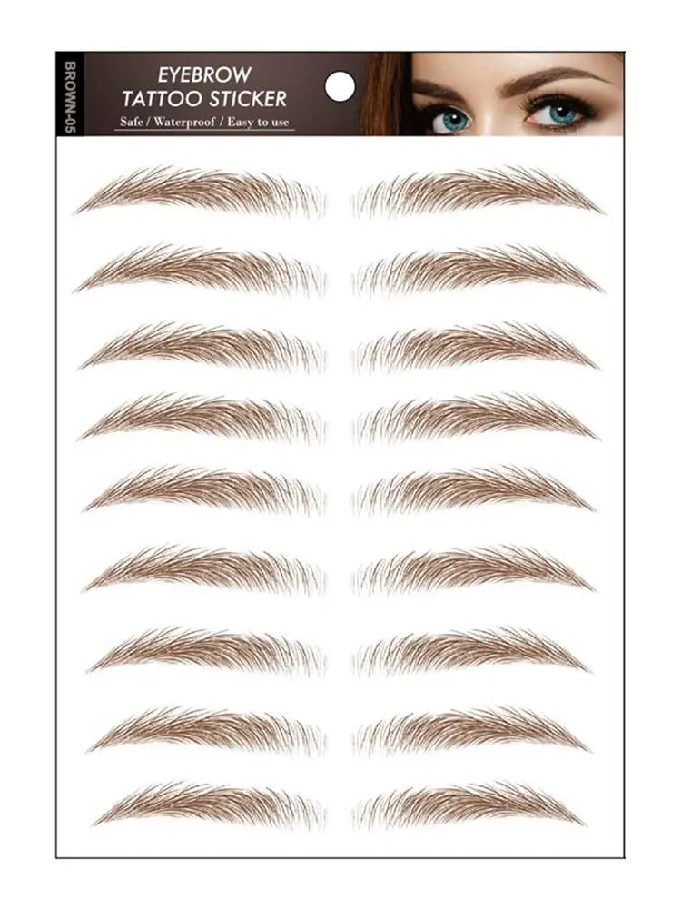 6D Hair Like Eyebrows Stickers Makeup Waterproof Eyebrow Eyebrow Long Natural Hair-liked Authentic Eyebrow Tattoo Sticker