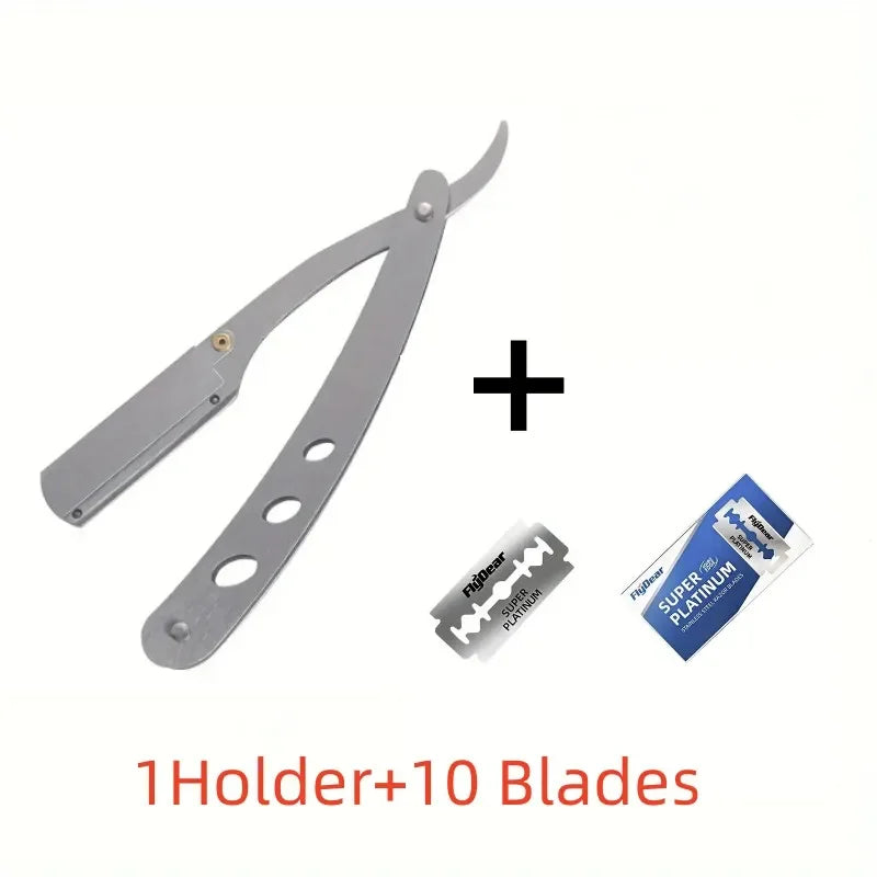 Shaving Razor Face Manual Shaves Blades Foldable Straight  Safety Razor Men Stainless Steel Care Body Face Hair Removal Knife