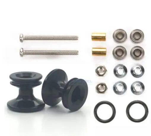 2pcs 15418 13-12mm Aluminum Alloy Guide Rollers 15461/15426 2023Jcup 95160 19mm Roller With Rubber Ring Tamiya Mini 4WD Homemade