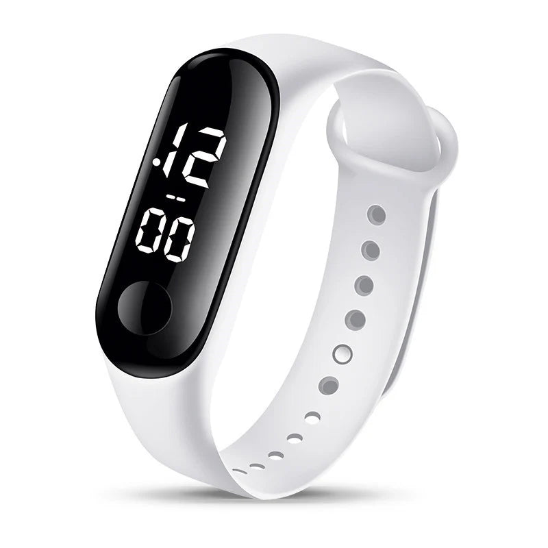8pcs Children Watches for Girls Rubber Strap Waterproof School Student LED Watch Women Sports Men Digital Clock