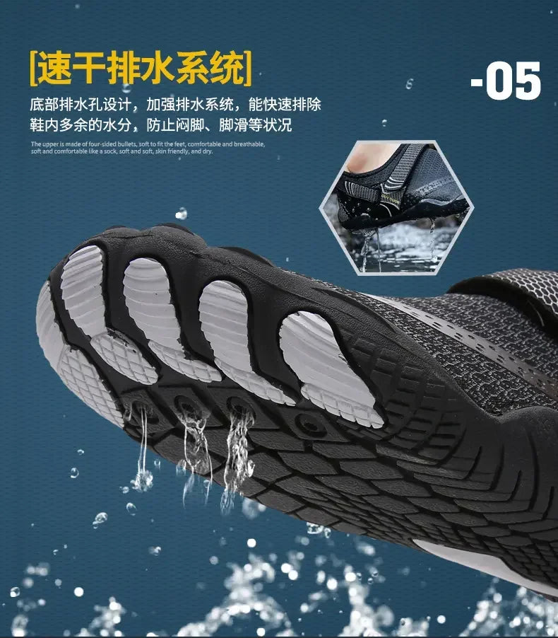 Mens Quick Drying Water Shoes Unisex Breathable Aqua Shoes Slip on Non Slip Wading Shoes Travel Water Park Pool Ladies Sneakers