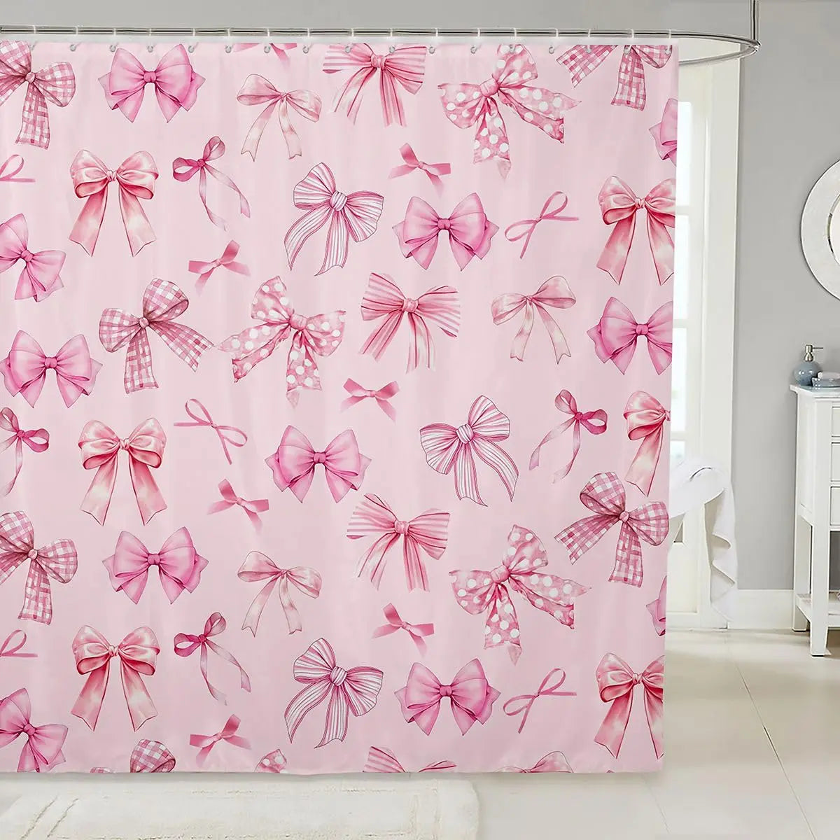 Checkered Grid Shower Curtains Buffalo Plaid Bathroom Curtain for Kids Women Men Black Brown Bathroom Accessories Geometric