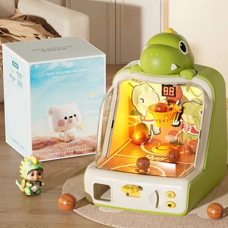 Children Ball Basketball Machine Toys Coin Operated Play Shooting Pinball Game Machine Kids Desktop Interactive Christmas Toy