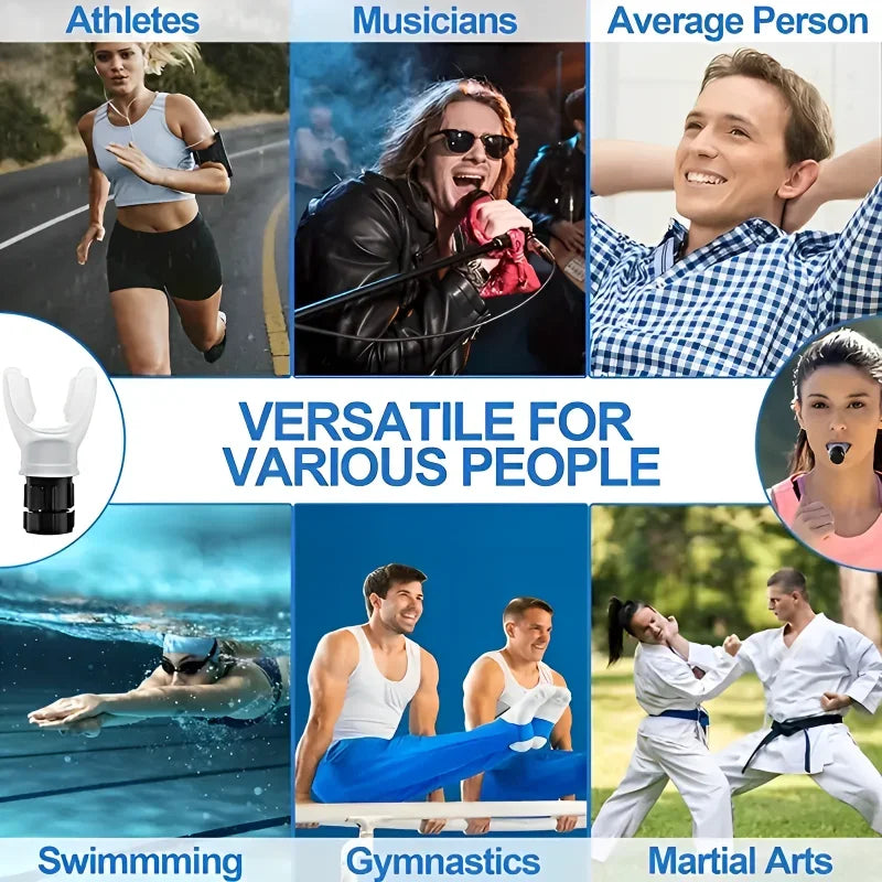 Portable Lung Breathing Exerciser - Adjustable Resistance Respiratory Trainer for Fitness and Rehabilitation