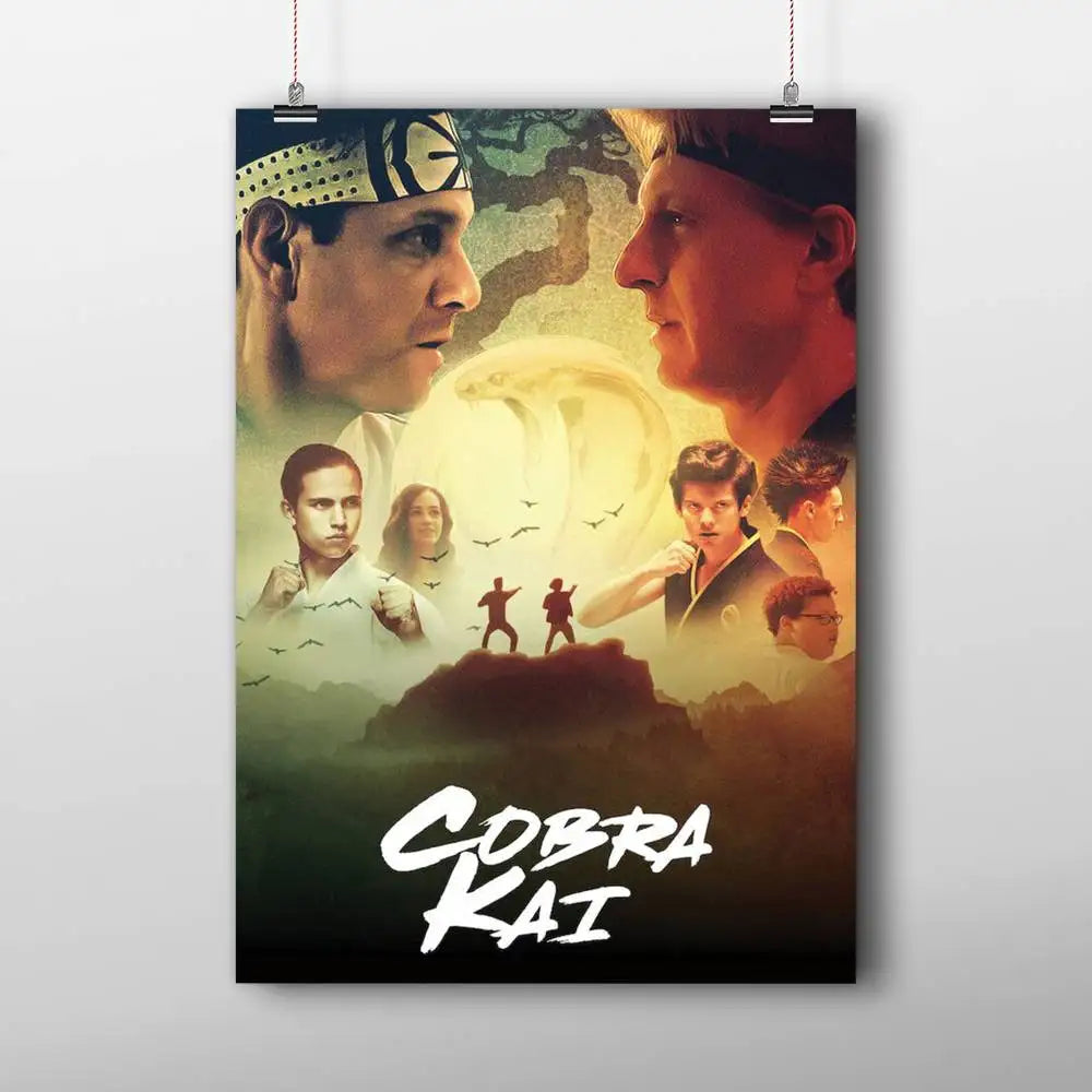 TV Series Cobra Kai Self-adhesive Art Poster Waterproof Paper Sticker Coffee House Bar Posters Wall Stickers
