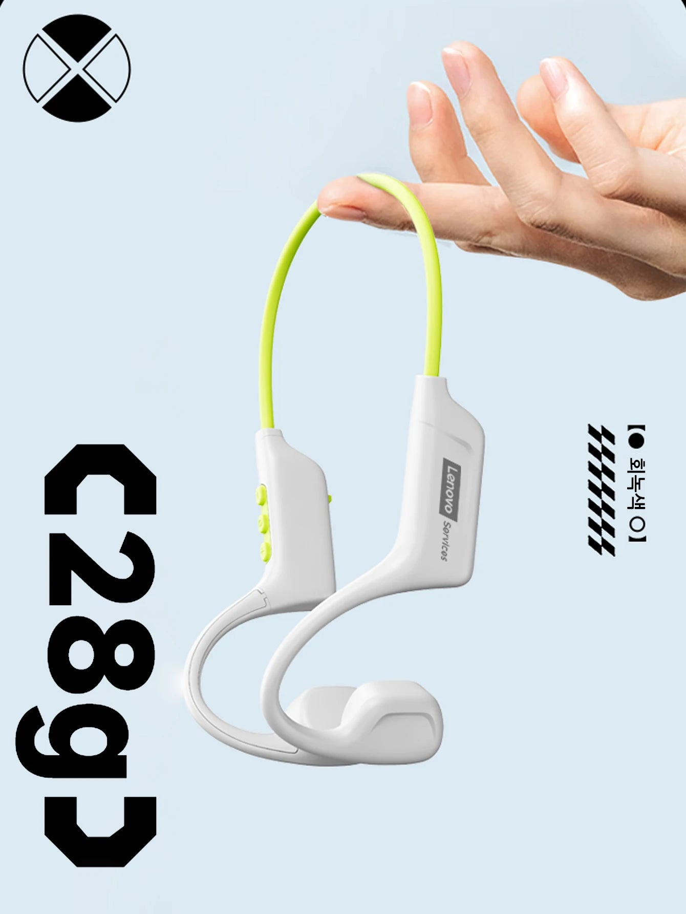 Genuine Lenovo S102 Bone Conduction Earphones Air Conduction Headphones BT V6.0 Wireless Sports HiFi Sound Waterproof Headsets