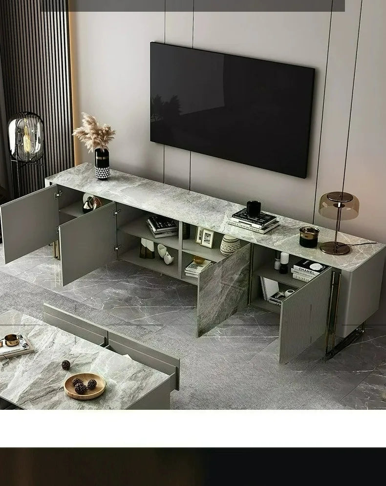 Customizable luxury TV cabinets, modern minimalist living room and bedroom platform coffee table sets with storage cabinets.