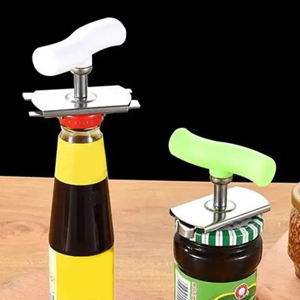 Stainless Steel Multi-Use Jar Opener | Adjustable Labor-Saving Tool for Bottle Caps  Can Lids | Commercial Kitchen & Home Gadget