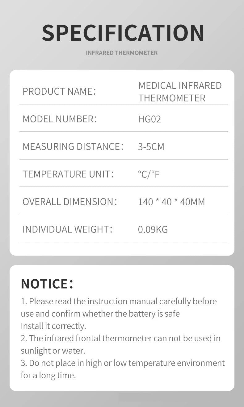 Digital Infrared Fever Thermometer Medical Household Digital Infant Adult Non-contact Laser Body Temperature Ear Thermometer