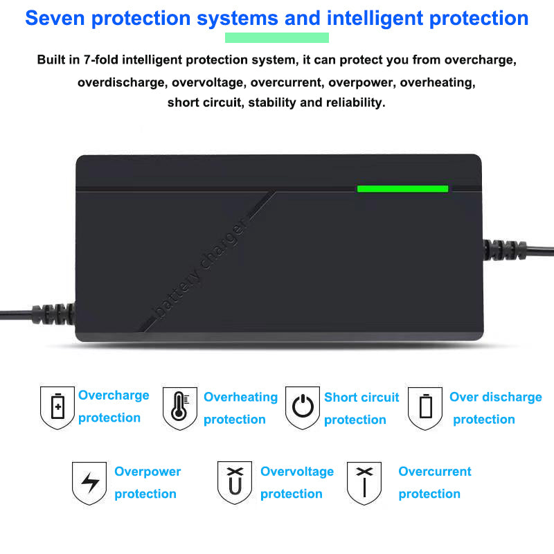 72V Charger 5A 20S Lithium-ion Battery Pack Charger 84V 5A Intelligent Fast Charging EU / US Plug With Cooling Fan