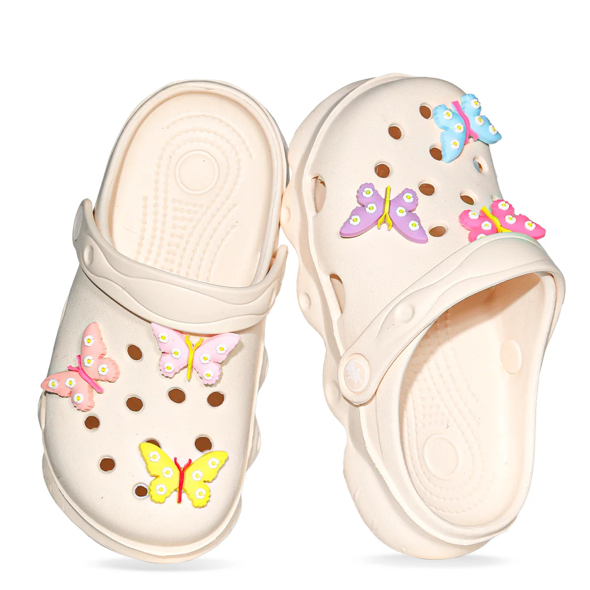 Comfortable and lightweight girls' clogs, can be worn in all seasons, exquisite butterfly shoes,summer hot beach shoes 1214