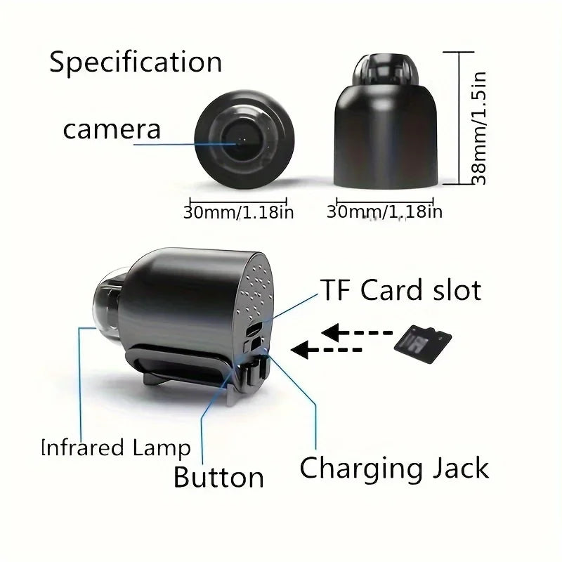 2.4G WiFi Camera Small Remote Monitoring Wireless Survival Camera Home Security Small Night Vision Network Camera