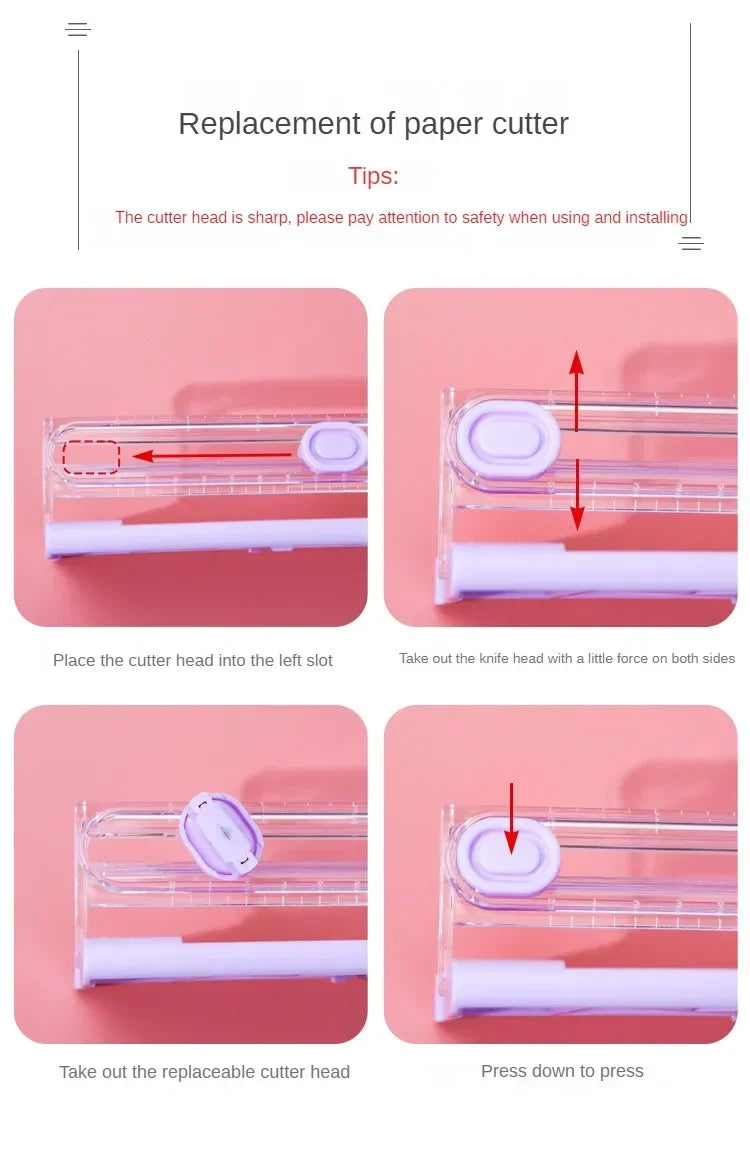 A4 Bidirectional Cutting  Paper Cutter with Pull-out Ruler for Photo Trimmers Scrapbook Lightweight Cutting Mat Machine