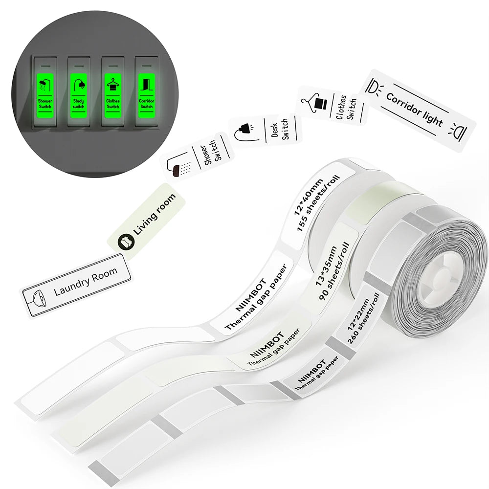 NIIMBOT D110 Upgraded Version Thermal Label Printer Mini Portable Smart Label Maker With Tape for Office Home Kitchen School