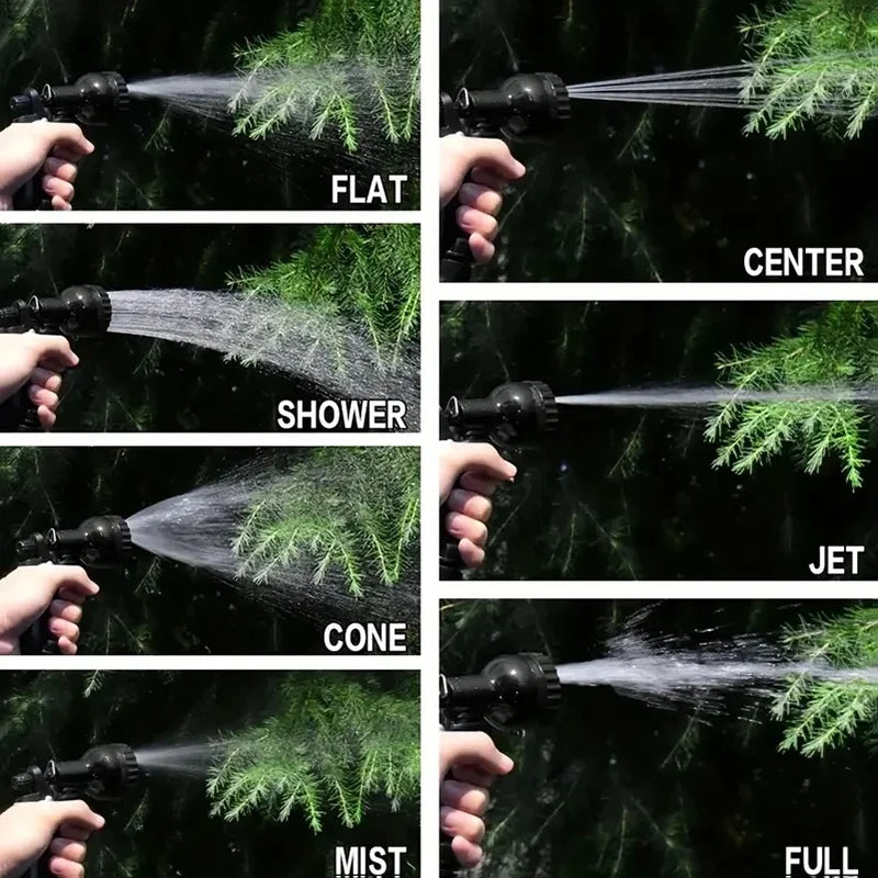 Expandable Magic Hose High-Pressure Car Wash Cleaning Water Gun Home Garden Watering Water Pipes Gardening Supplies 25FT-100FT