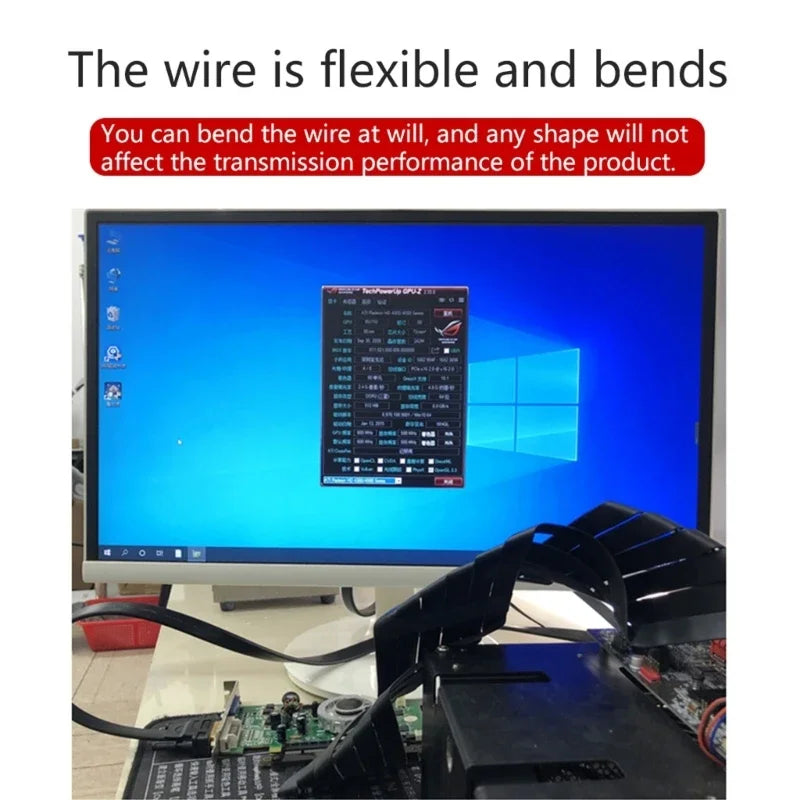 Riser Cable PCI For EXPRESS 16X Flexible Cable Card High Speed Extension Port Adapter Card PCIe 3.0 X16 Riser For GPU