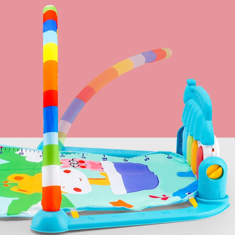 0-36 Months Baby Fitness Stand Music Play Gym Activity Toys Newborn Piano Crawling Blanket Pedal Game Pad Early Education Gifts