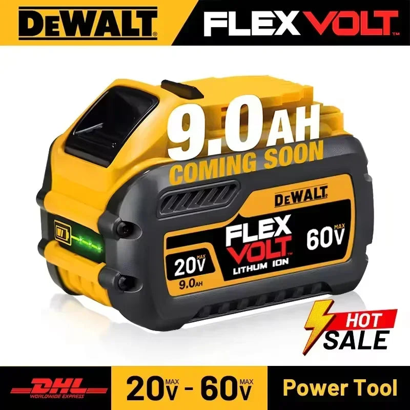 DeWALT Original Battery 20V/60V 6Ah 9Ah MAX FlexVolt for DCB606 DCB205 DCB206 DCB209 DCB182 Power Tool