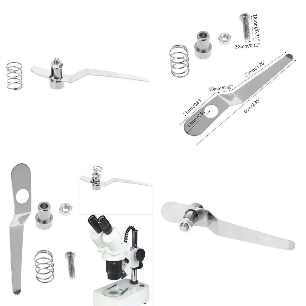 Y1UD Stainless Steel Microscope Slides Clips for Biological Microscope Accessories Parts Used to Hold Small Sample