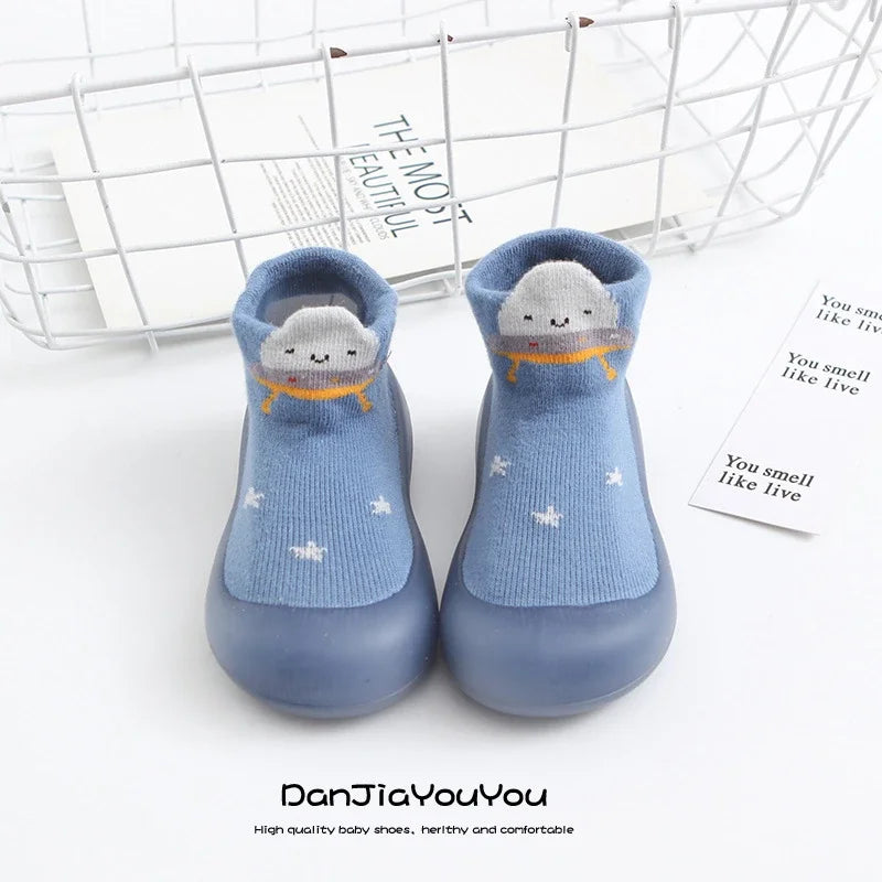 Baby Socks Shoes Infant Cute Cartoon Kids Boy Shoes Soft Rubber Sole Child Floor Sneaker BeBe Booties Toddler Girls First Walker