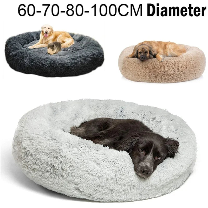 Super Soft Dog Bed Plush Cat Mat Dog Beds For Large Dogs Bed Labradors House Round Cushion Pet Product Accessories