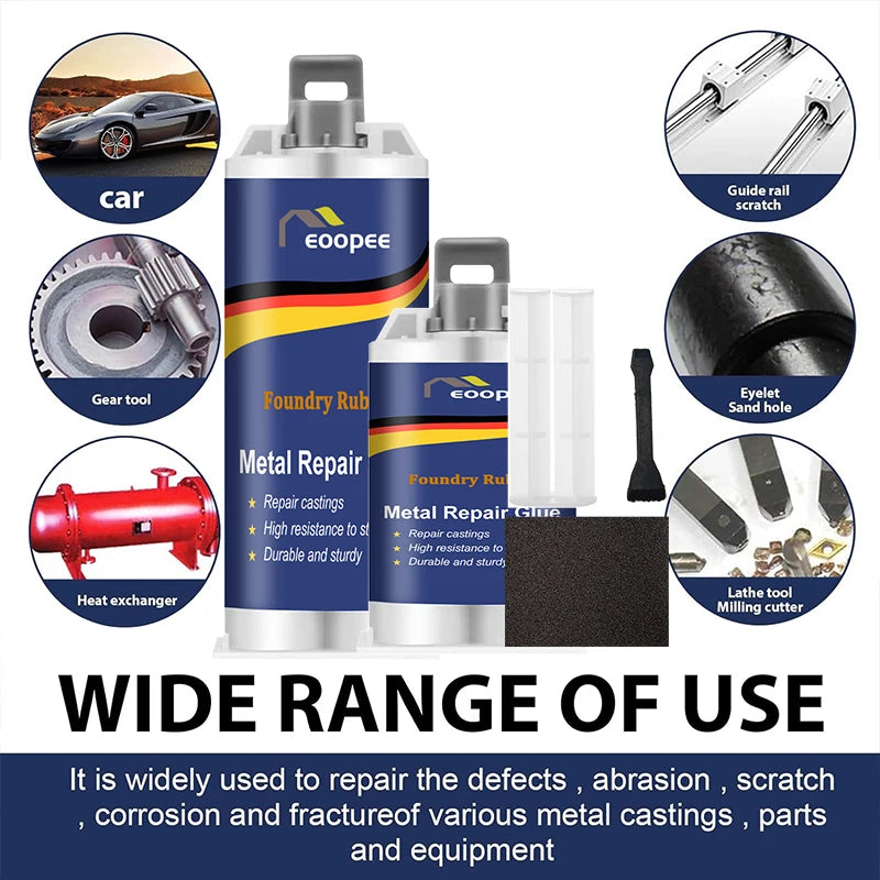 High-Strength Metal Repair Epoxy Adhesive Heat & Cold Resistant Welding Glue Leak Repair Tool Metal Repair Paste 15g/50ml/100ml