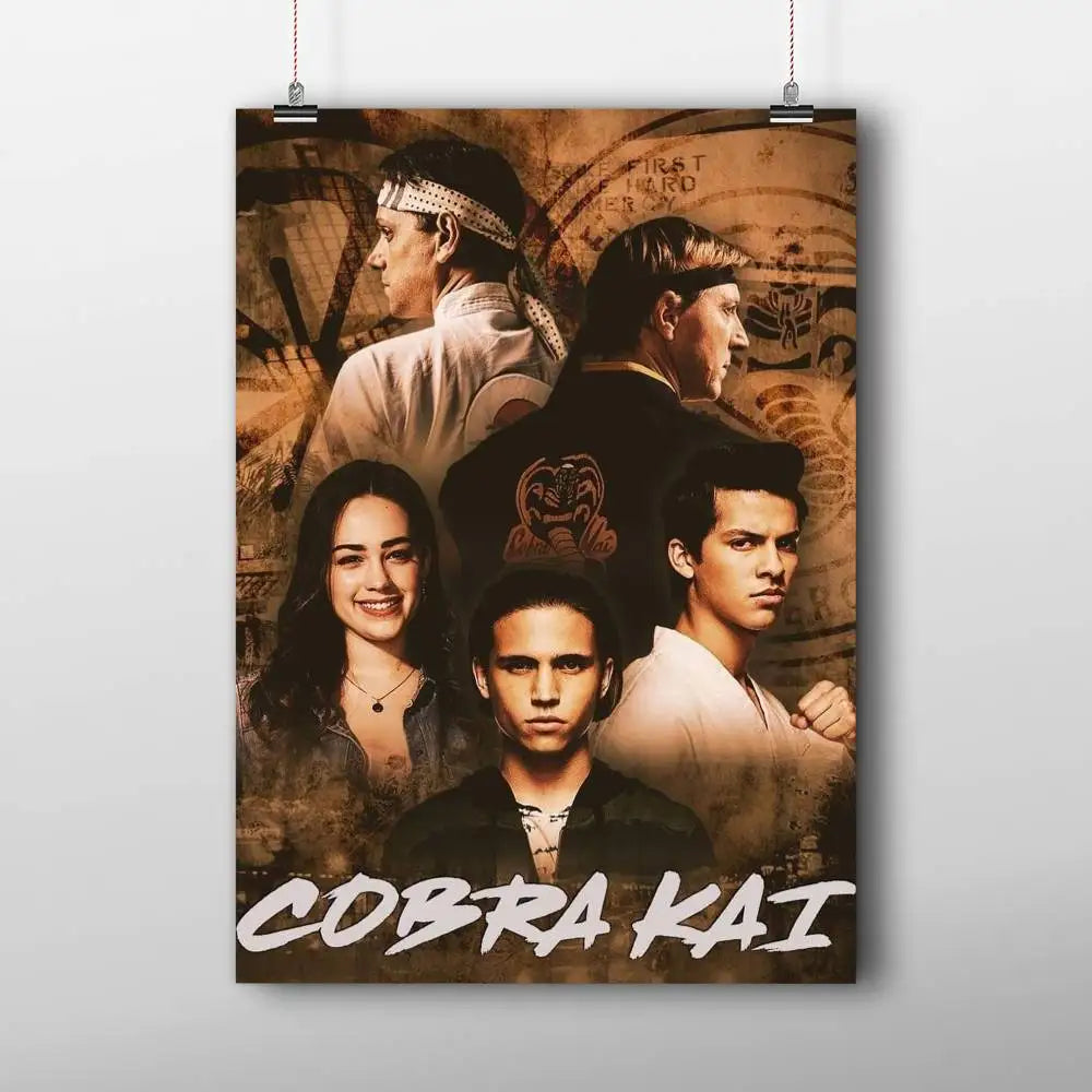 TV Series Cobra Kai Self-adhesive Art Poster Waterproof Paper Sticker Coffee House Bar Posters Wall Stickers