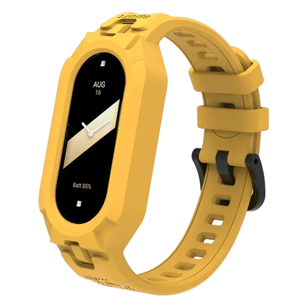 Silicone Sport Strap For Xiaomi Mi Band 9 8 7 6 5 Replacement Soft TPU Case Smartwatch Wristband For Xiaomi Mi Band 9 Bracelets