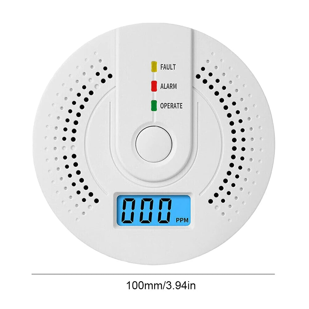 Independent CO Alarm Sensor Carbon Monoxide Alarm Detector High Sensitive Warning LED Display CO Alarm Battery Powered
