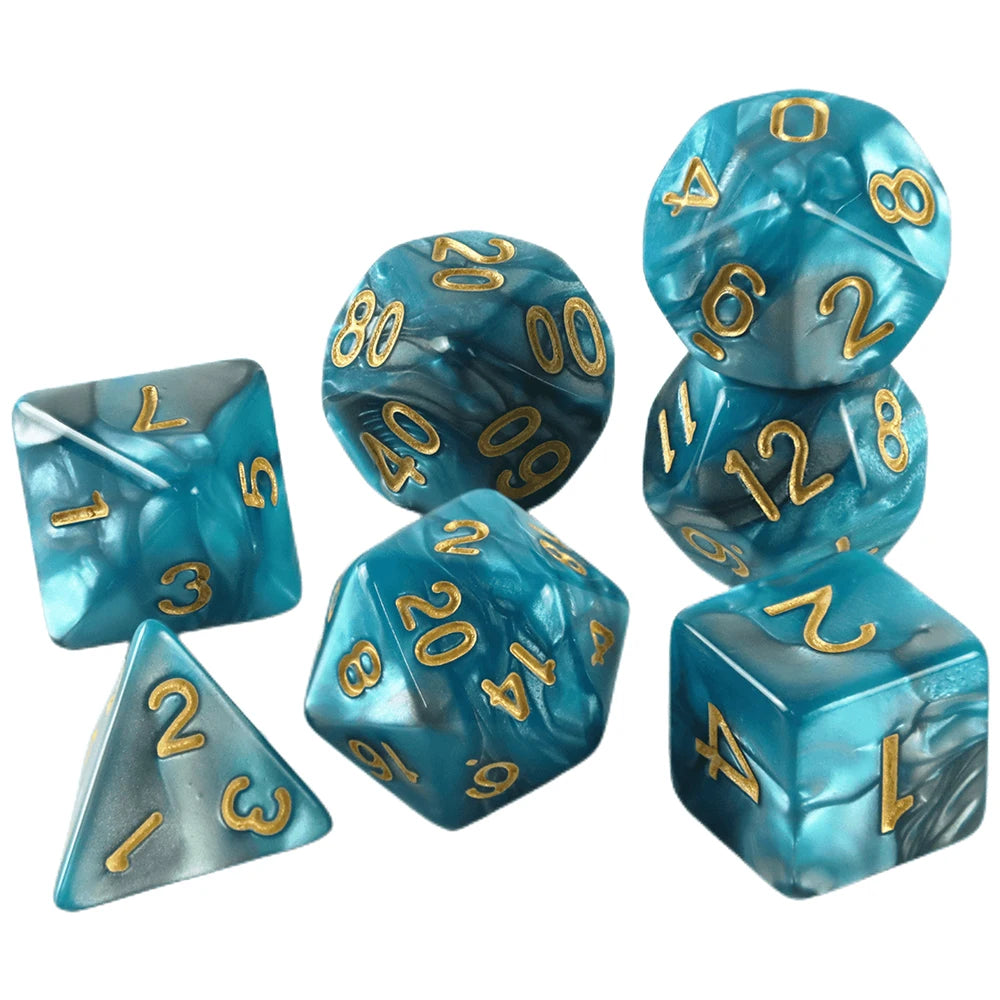 Dice DND Game Dice Role Dice Mixing Colours Dice Set With Bag 9 Different Styles Available For Portable RPG TRPG Games