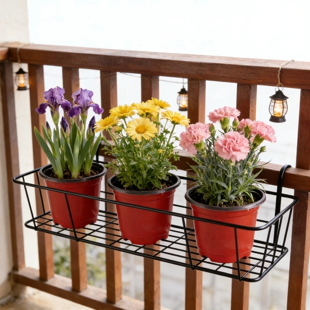 18 Piece Set (9 Pots+9 Lids), Infrared Black Inner Circular Plastic Flowerpot. Suitable for Gardens, Balconies, and Home Decor