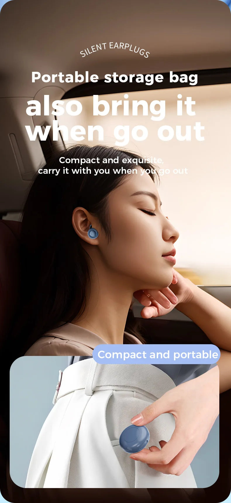 Ear Plugs for Sleeping,Sleep aid,Noise Reduction Super Soft Reusable,Hearing Protection Anti noise earplugs for Travel Work