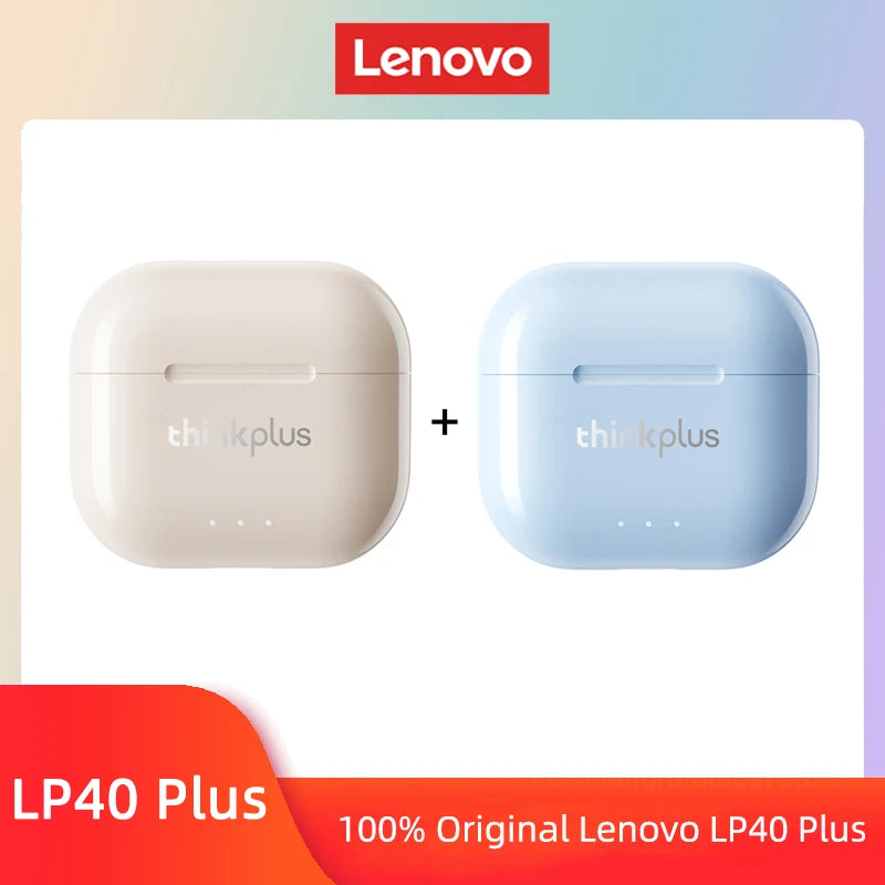 Lenovo LP40 II Earphones Original LP40 plus TWS Wireless Bluetooth 5.3 Headphones Sport Noise Reduction Touch Control Earbudss