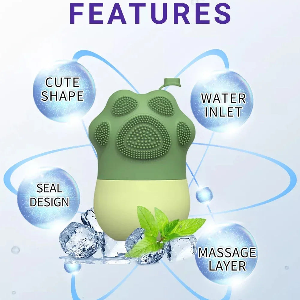 2 In 1 Ice Facial Roller Gua Sha Puffiness Roller Lifting Contouring Tools Ice Cube Trays Ice Balls Face Massager Beauty Care