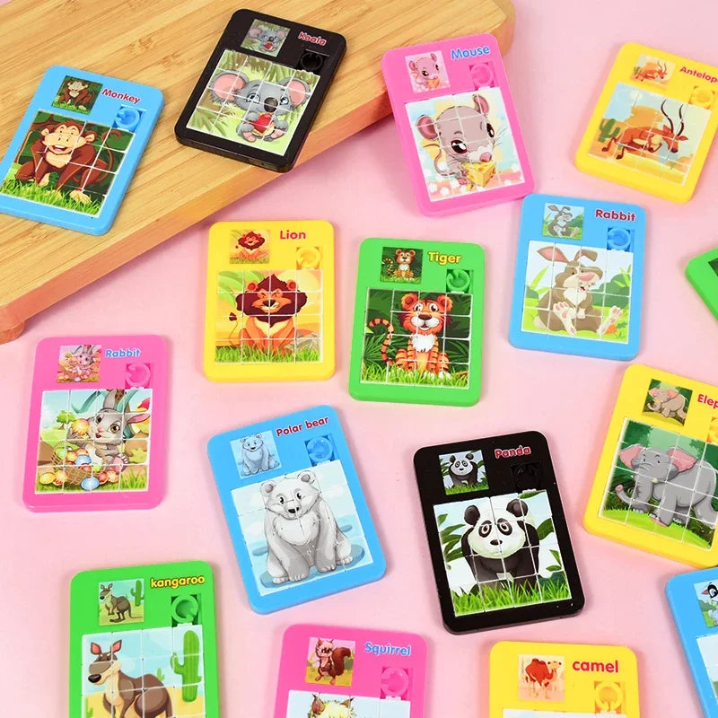 10-50 Pcs Fun Cartoon Jigsaw Animal Puzzles Game Kids Educational Toy Birthday Party Guest Treat Gift Favors Pinata Filler Prize