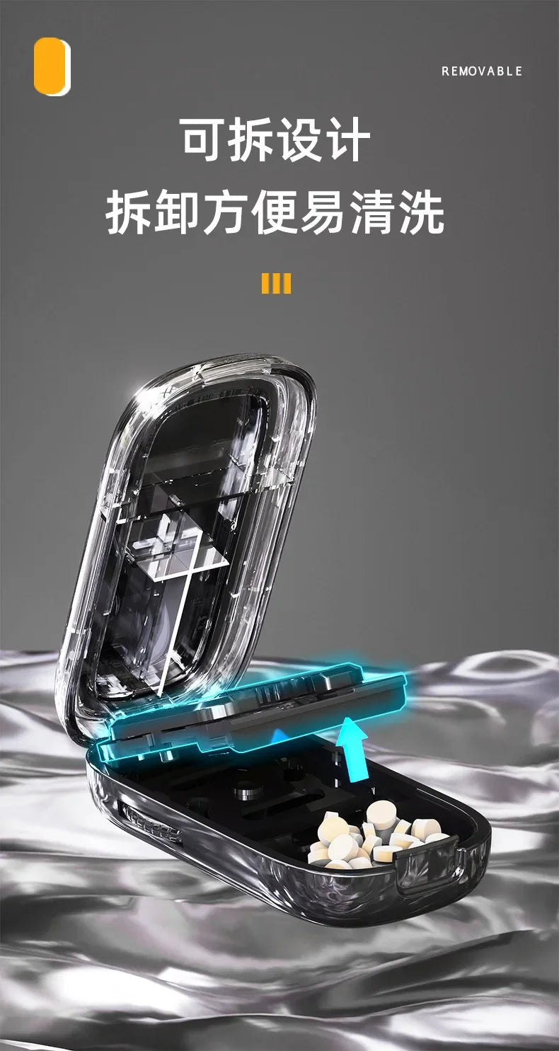 New Quartering Pill Cutter Storage Box Portable Drug Tablet Medicine Dustproof Divider Organizer Crusher Pill Cutter