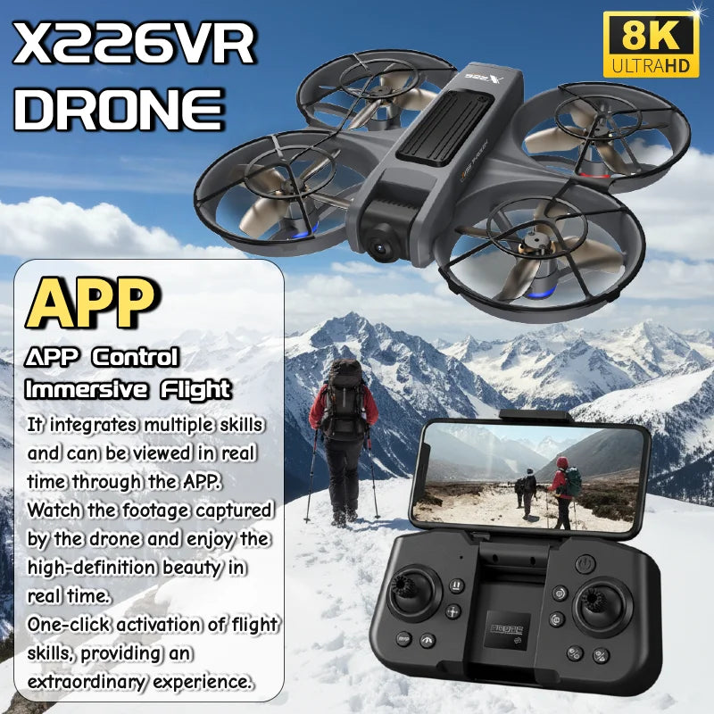 NEW Lenovo X226/X226VR Mini Drones 4K Professional Remote Control Helicopter Plane RC Dron with Screen Quadcopter Toys Gift