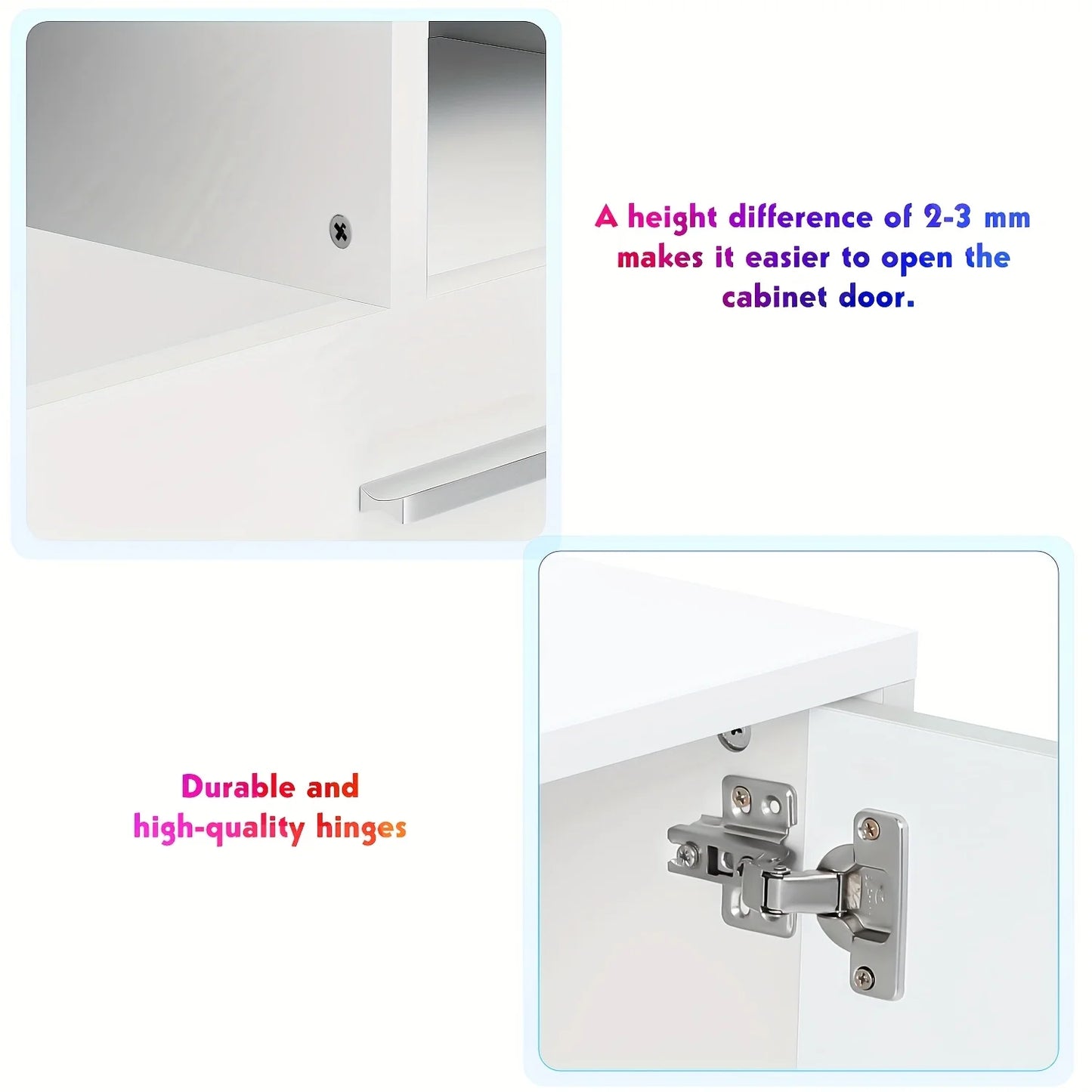 160cm Wide Modern White High-Gloss TV Stand Cabinet with RGB LED (16-Color RGB) & Shelves - Heavy-Duty TV Unit for 65-85