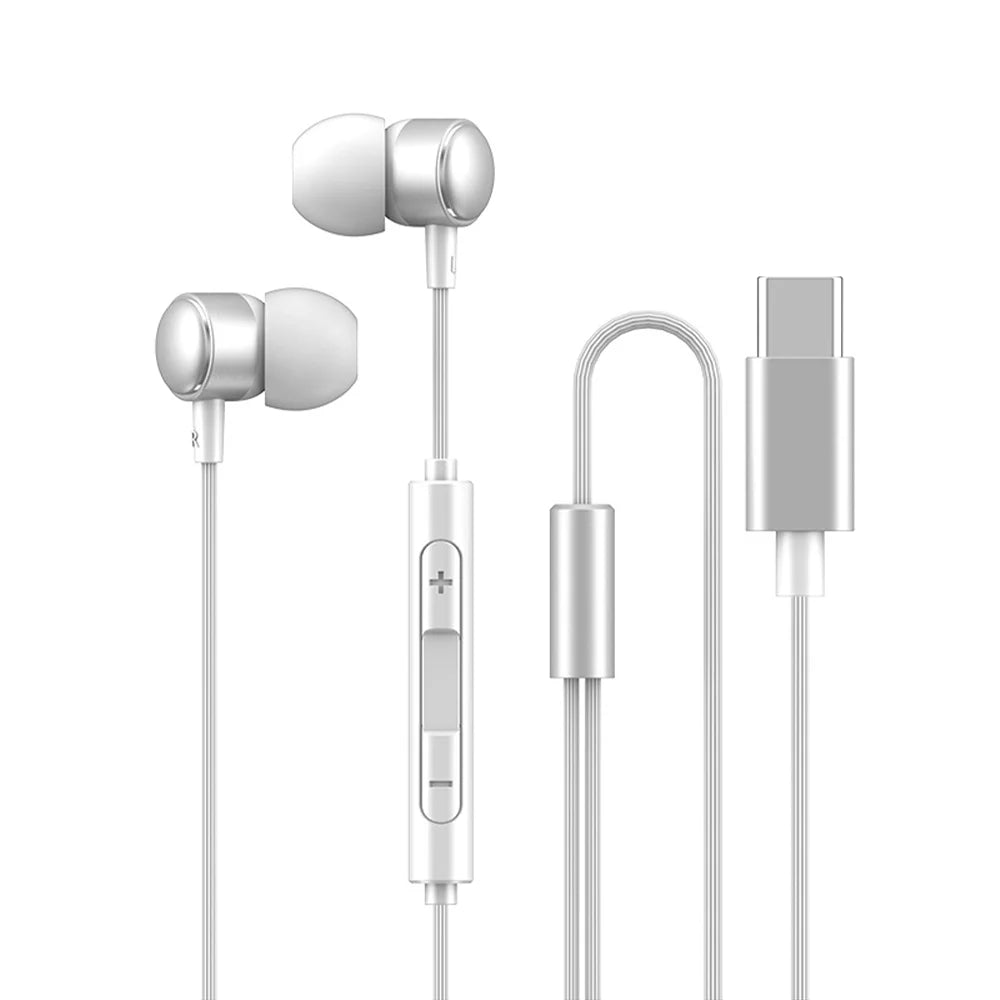 Type C Wired Headphones HiFi Stereo With Mic Earphones For Samsung Galaxy S25 S24 S23 Ultra Note 20 10 A53 USB C 3.5mm Headsets