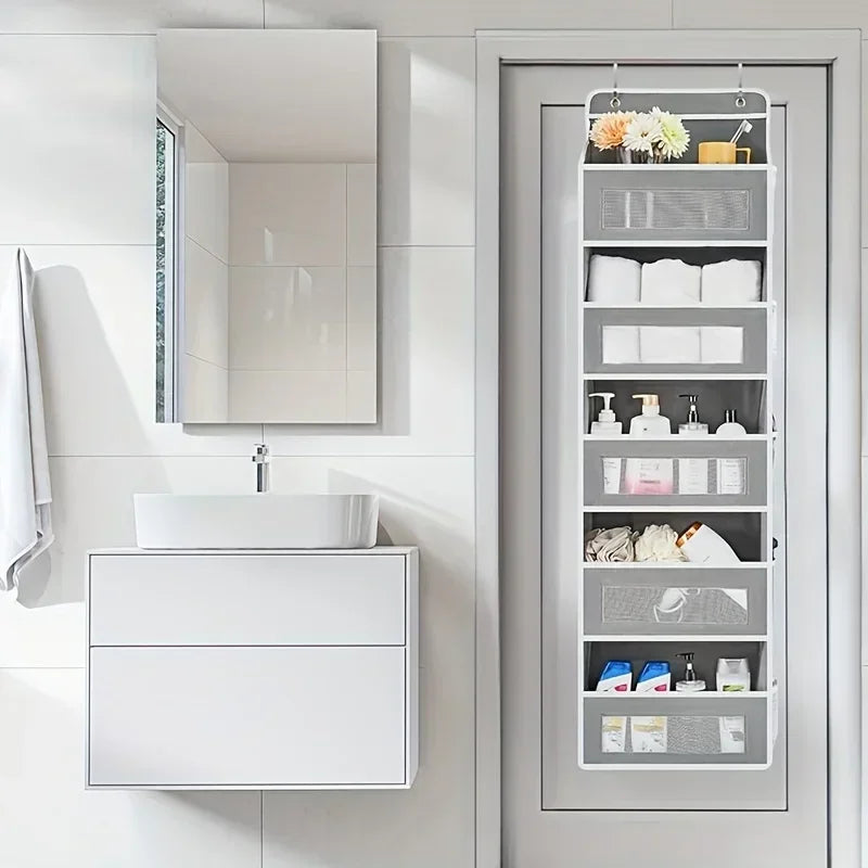 Upgraded 5-Shelf Hanging Storage Organizer - Behind Door, Anti-Tilt, 5 Large Capacity Pockets, Hanging Bag Suitable For Bedroom