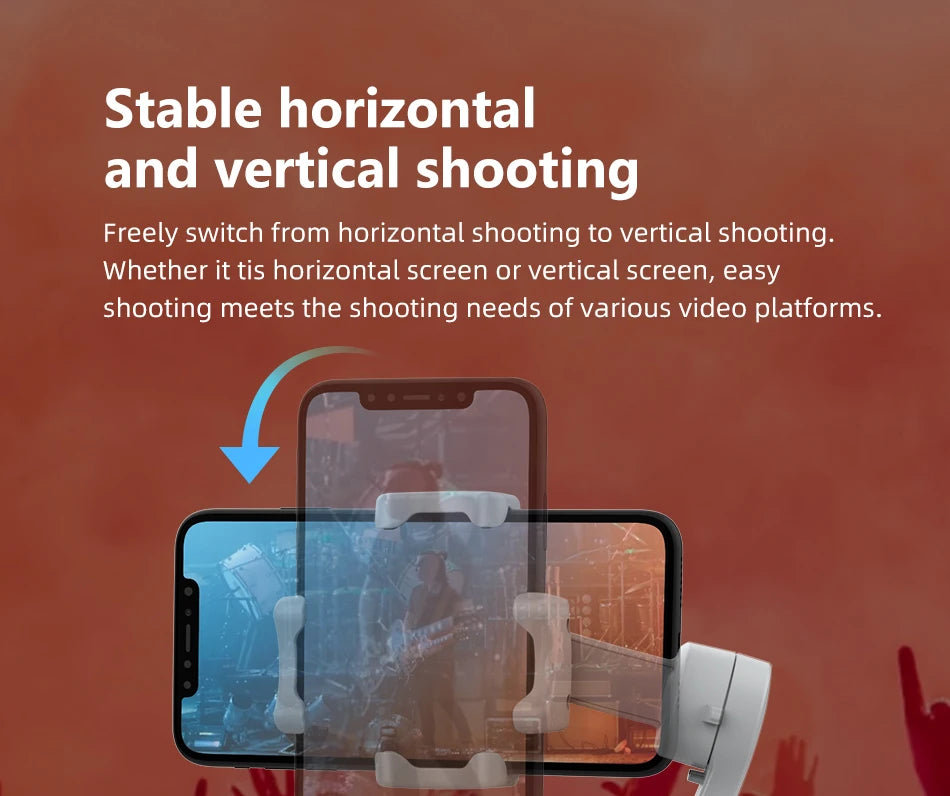 HQ3 3-Axis Gimbal Stabilizer for Smartphone Foldable Handheld Phone Video Record Vlog Anti-Shake Stabilizer for iPhone Android