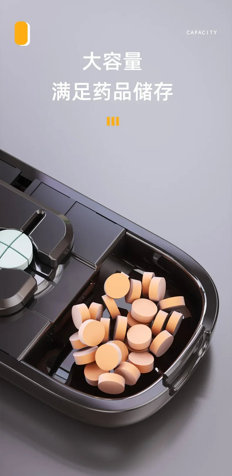 New Quartering Pill Cutter Storage Box Portable Drug Tablet Medicine Dustproof Divider Organizer Crusher Pill Cutter
