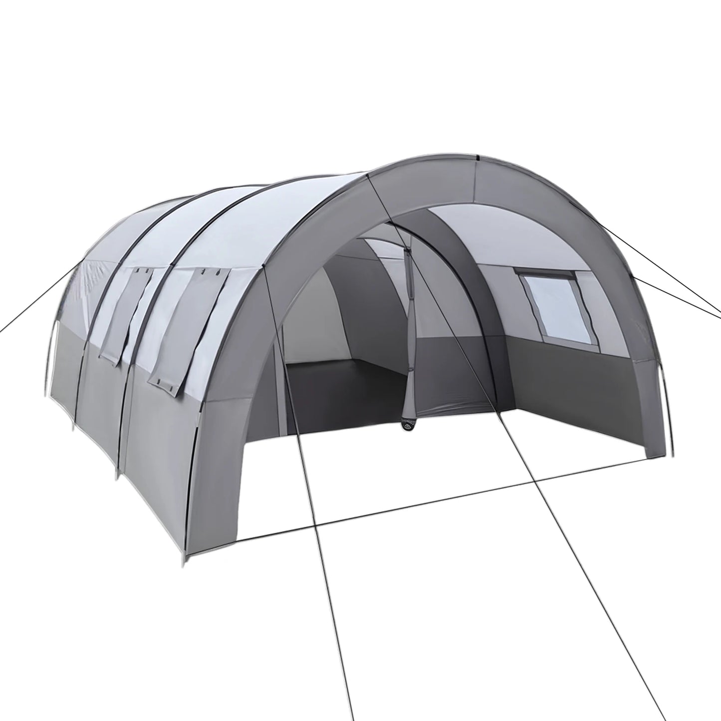  Camping Tunnel Tent Large Tunnel Tent Rain & Sun Protection Outdoor Family Camping Tunnel Tent for up to 6 People