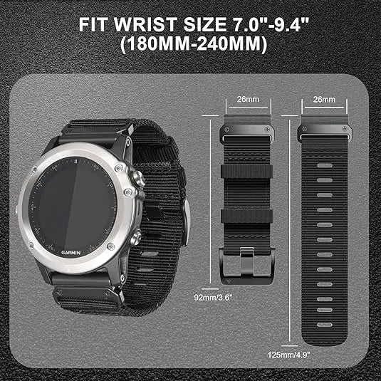 QuickFit 22mm 26mm Nylon Strap For Garmin Fenix 7 7X 6X Pro/Epix Pro Gen 2 51mm 47mm/Fenix6 5Plus 5XPlus Braided Watchband