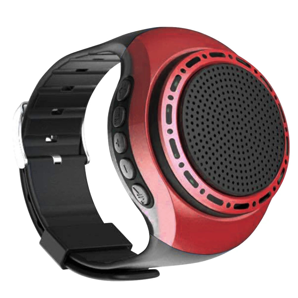 U6 Wrist Watch Bluetooth Speaker With FM Radio USB Charging Portable Outdoor Sports Running Wearable Speaker Wireless Subwoofer