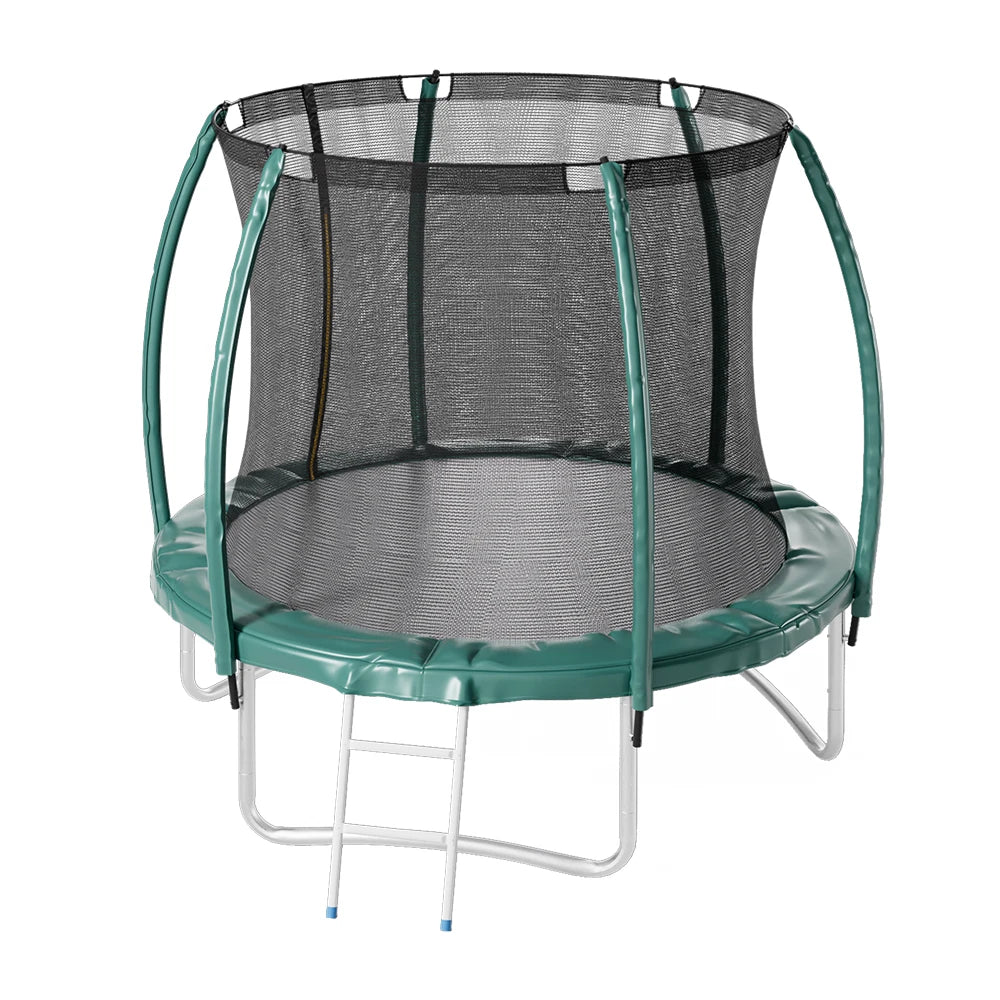 【Breeins】Outdoor Enclosure Trampoline with Ladder Exercise Workout Rebounder Sport Trampoline Handle Adults Jumping Training