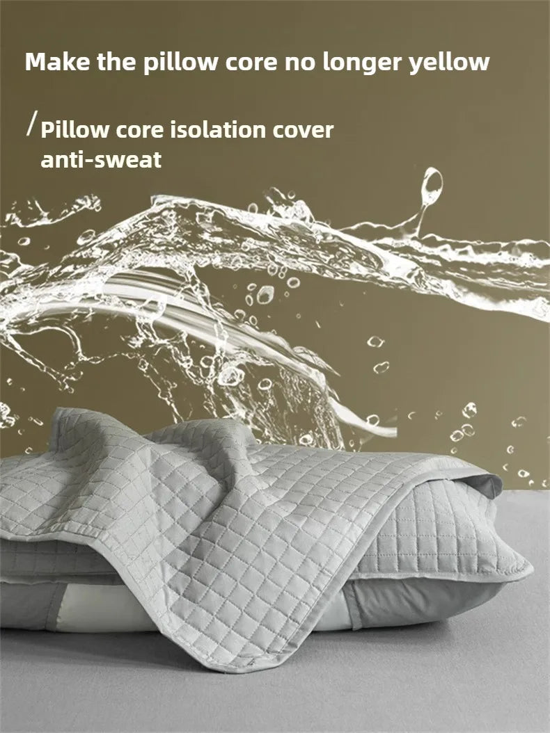 Clip Pillow Cover Head oil Isolation layer Pillow Case Protector Waterproof Anti Mite Pillow Core Protection (No Pillow) 72X45cm