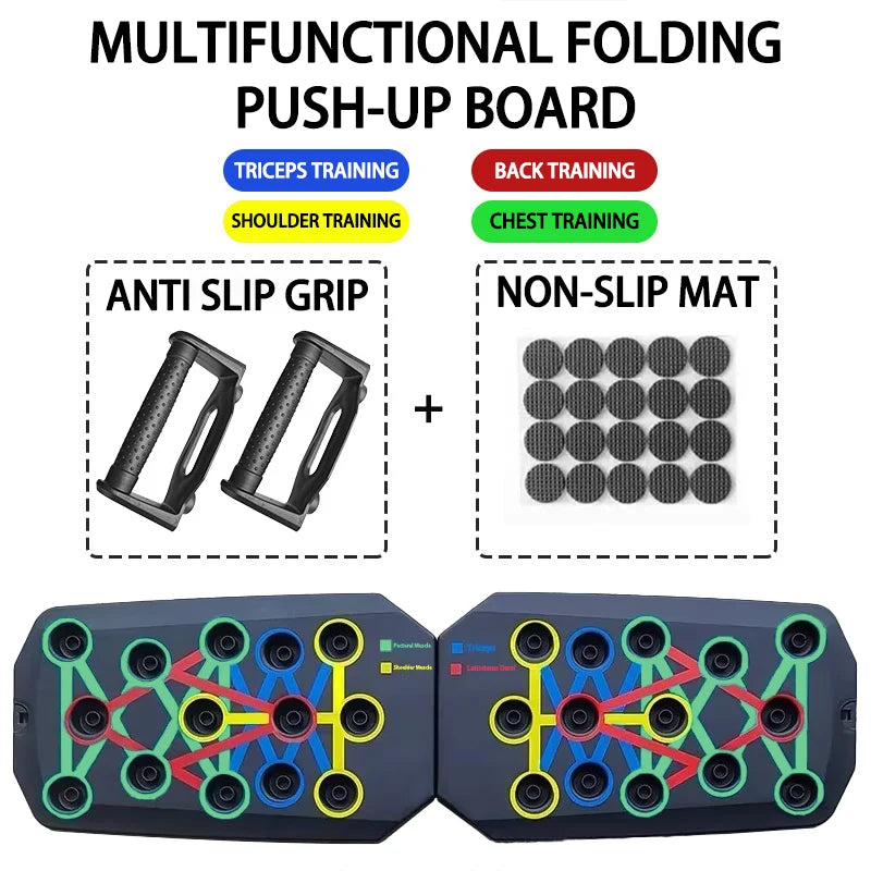Portable Multifunctional Push-up Board - Fitness and Muscle Training Device Home Workout Set Foldable Push Up Bar Resistance