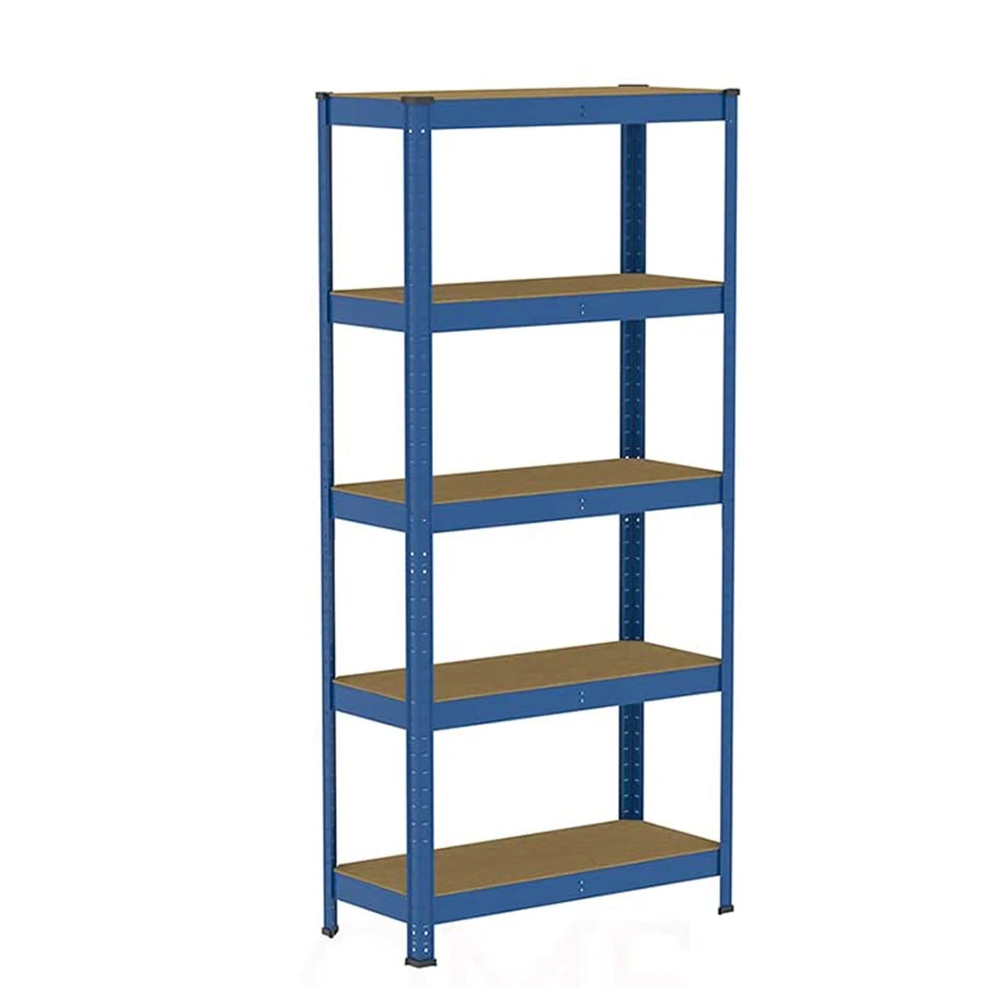 5 Tier Metel Garage Shelf Unit 150x70x30cm, Heavy Duty, Boltless Design, for Warehouse Workshop Office, 875kg Total Capacity