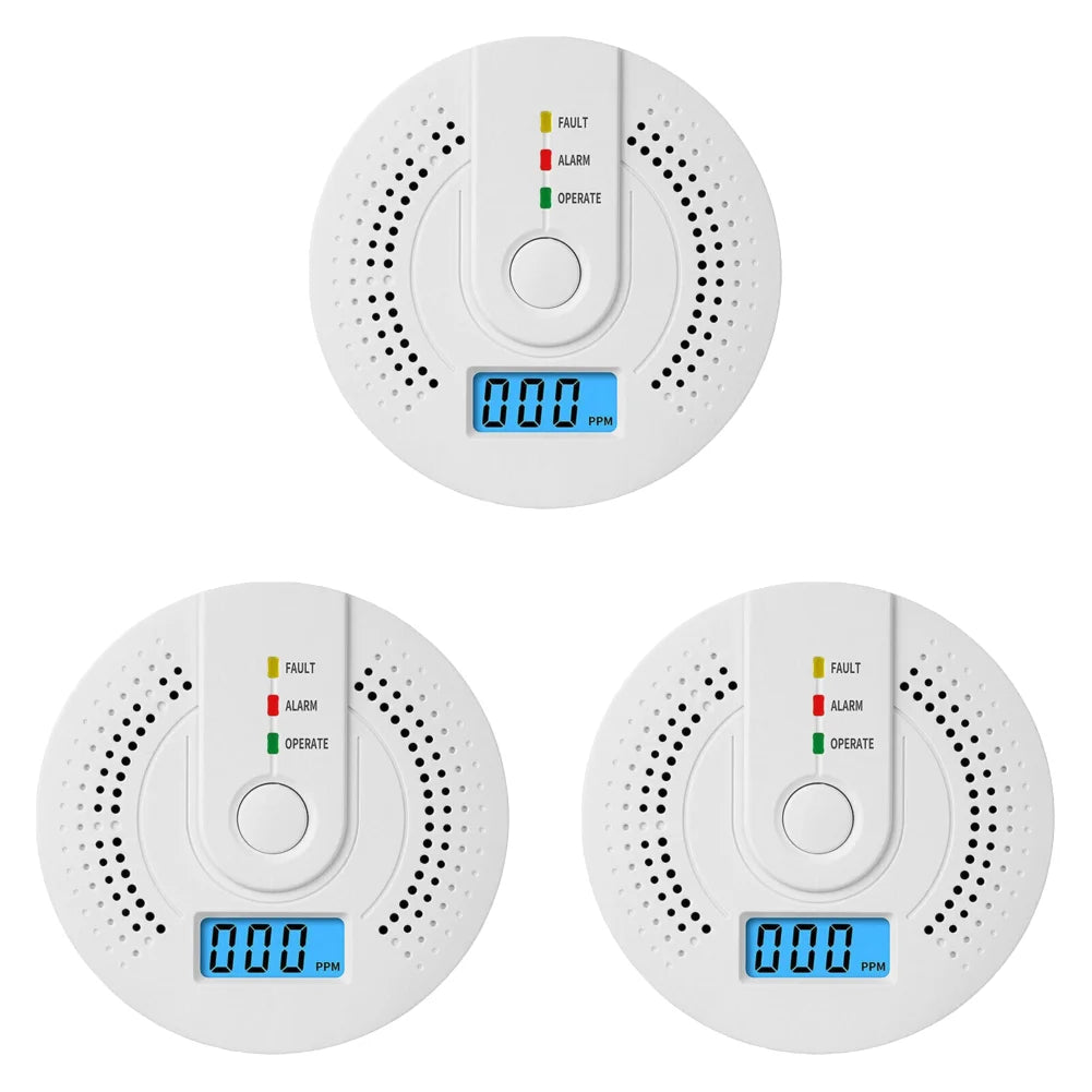 Digital Carbon Monoxide Detector CO Alarm Detector with LED Indicator High Sensitive Gas Detector Sound Warning Gas Leak Sensor